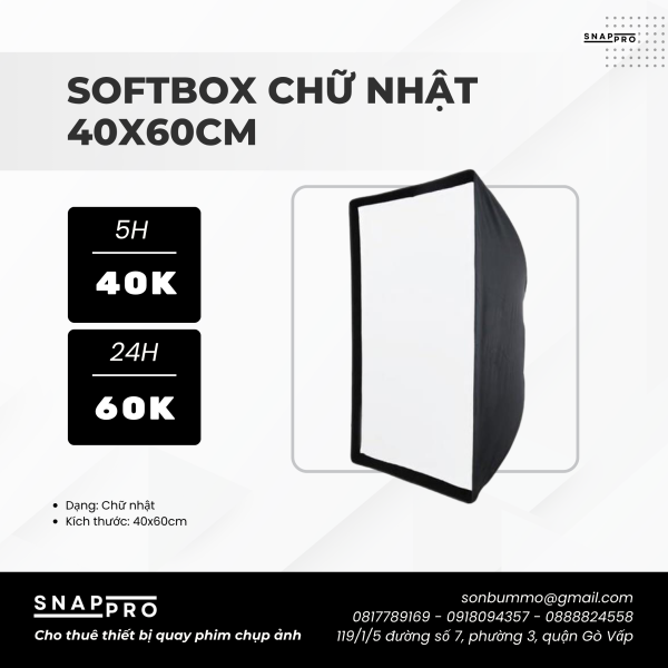 Softbox chữ nhật 40x60cm