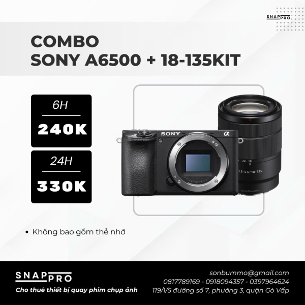 Camera Sony 6500 + Lens 18-135 Kit