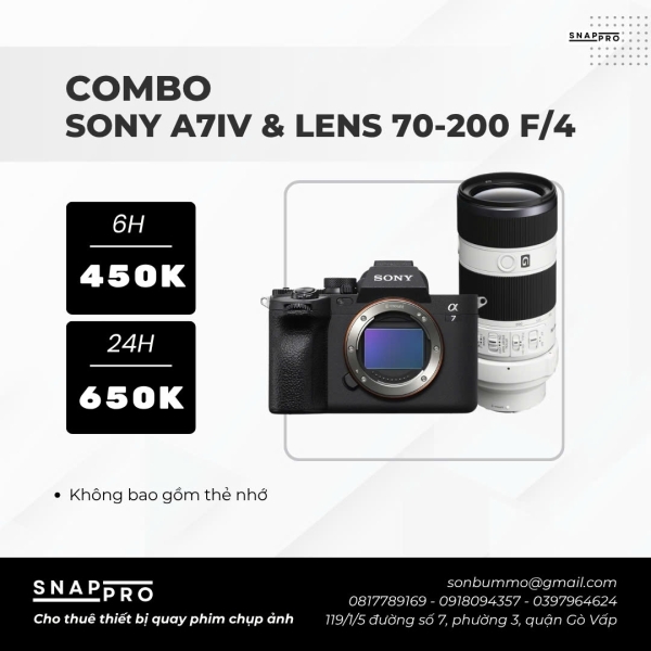 Camera Sony A74 + Lens 70-200