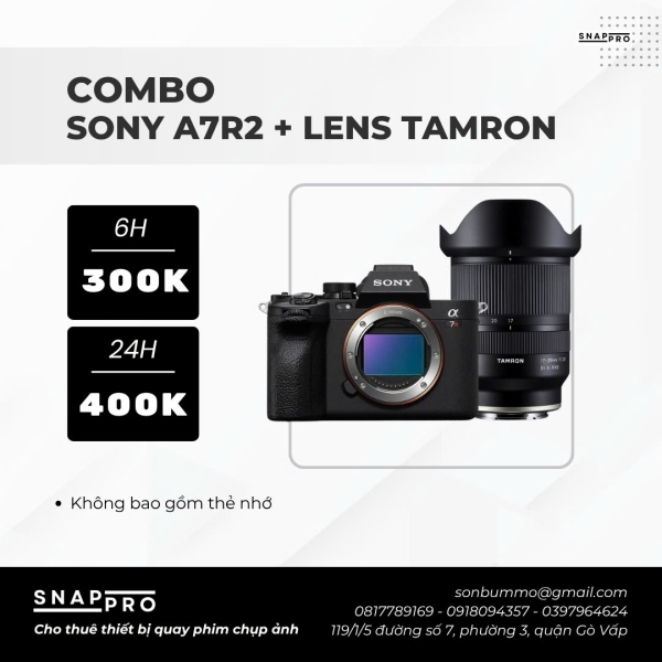 Camera Sony A7R2 + Lens Tamron