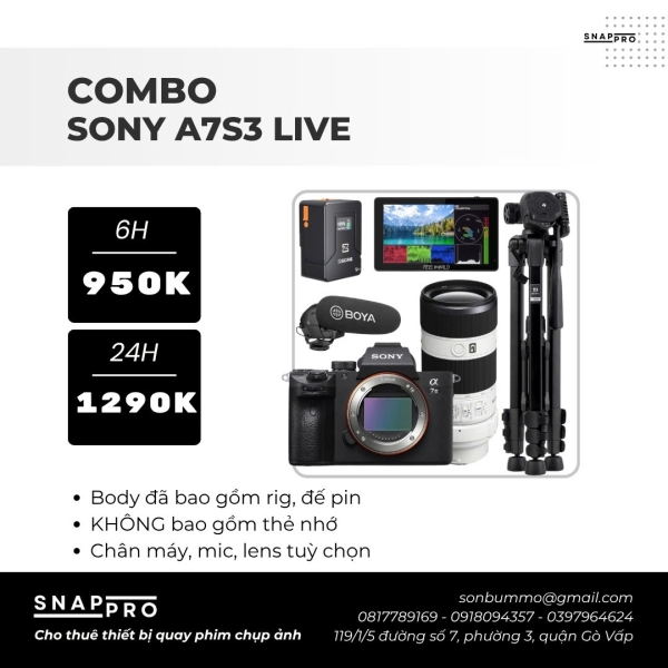 Camera Sony A7S3 Live