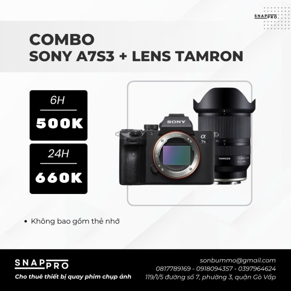 Camera Sony A7S3 + Lens Tamron