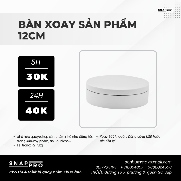 Bàn xoay sản phẩm 12cm