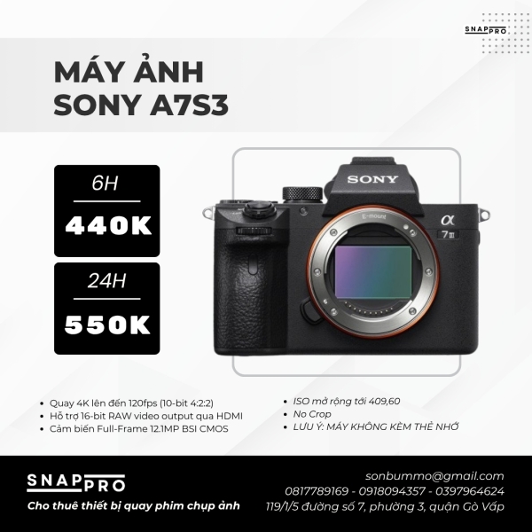 Máy ảnh Sony Alpha A7S III