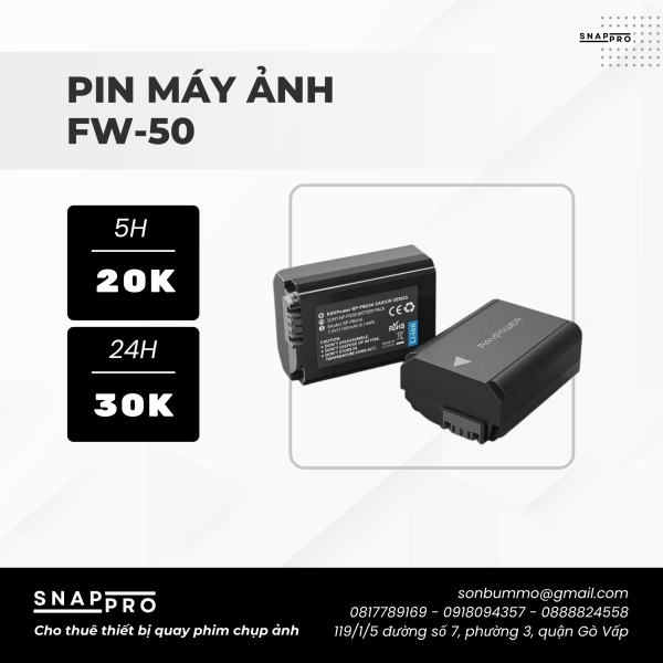 Pin máy ảnh FW50