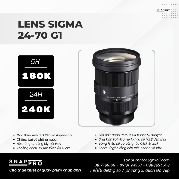Lens Sigma 24-70mm G1