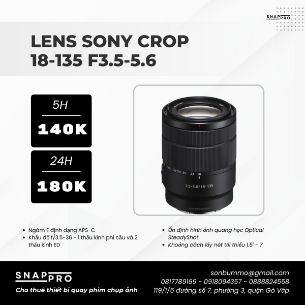 Lens Sony E 18-135mm F/3.5-5.6 